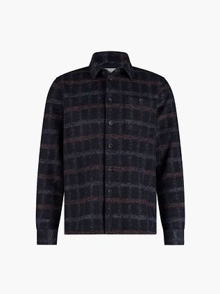 State Of Art overshirt z mieszanki wełny w kratę, granatowy