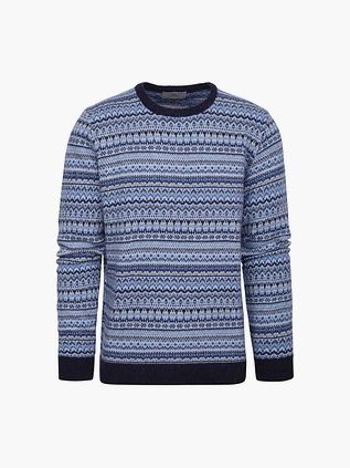 Suitable Prestige Fair Isle Pullover Blå
