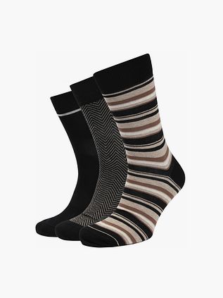 Suitable Sokken 3-Pack Print Zwart Multicolour