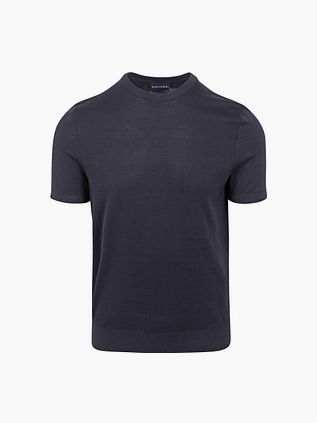 Suitable Stickad T-shirt Marinblå