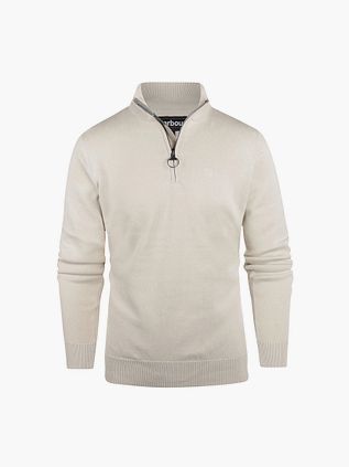 Barbour Trøje med halv lynlås i Ecru