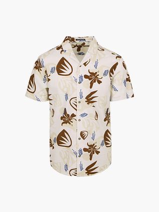 Camisa de manga corta No Excess Seersucker beige