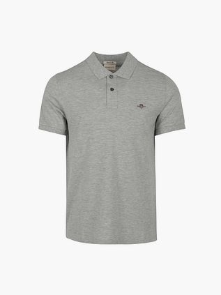 GANT Shield Piqué Poloskjorte Grå