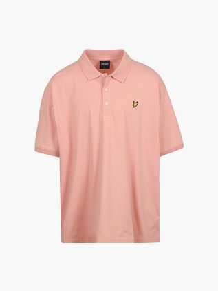 Lyle and Scott Plussize Polo Shirt Grapefruit Pink