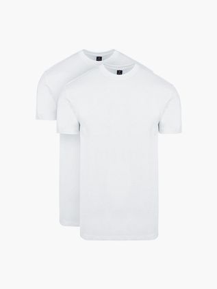 Suitable Obra T-Shirt z wysokim, okrągłym dekoltem, białe 2-pack