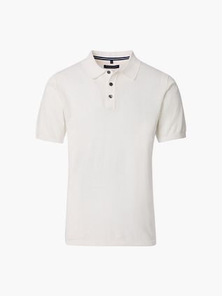 Casa Moda Polo Strikket Off White