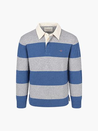 Gant Rugger Polo Knitted Laine d’agneau bleu-gris