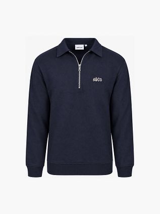 Supply & Co Sweat Polocollar Zip Aarav Brun