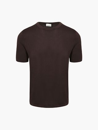 Profuomo Strick-T-Shirt Braun