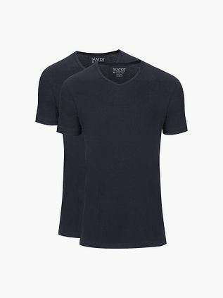 Slater 2-pak Basic Fit T-shirt V-hals Navy