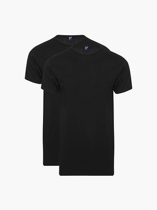Alan Red Derby T-Shirt Extra Long czarny (2-pak)