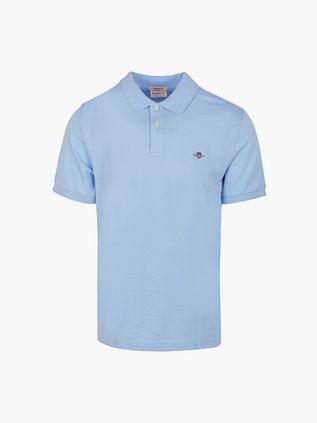 GANT Shield Piqué Poloskjorte Lyseblå