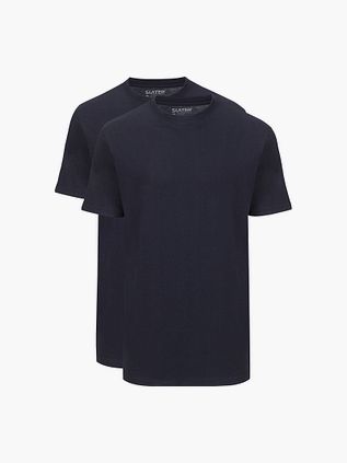 Slater 2-pak Amerikansk t-shirt i marineblå