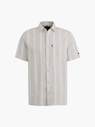 Vanguard Kortærmet Skjorte Med Dobby Striber Grøn