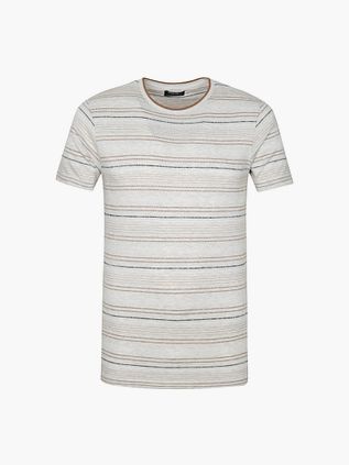 Dstrezzed T-skjorte Striper Lysegrå