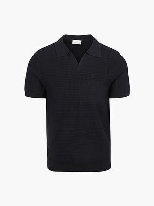 Koszulka polo Profuomo Riva Structure w kolorze granatowym