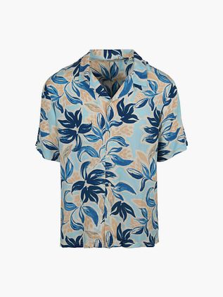 Shiwi Vic Floral Leafs Camicia Blu