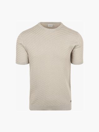 T-Shirt de punto No-Excess en color arcilla
