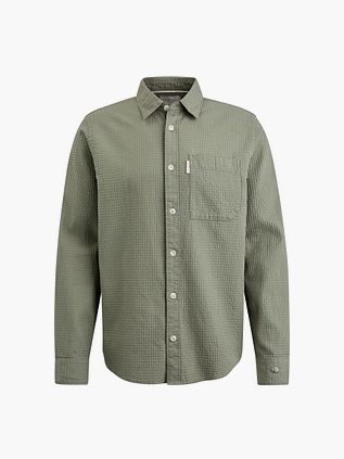 Cast Iron Overshirt Vaffelstruktur Grøn