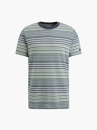 Cast Iron T-shirt Rayé Bleu-Vert
