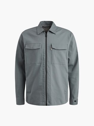 Cast Iron Tech Overshirt med lynlås Stormy Blå