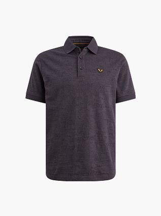 Koszulka polo PME Legend z żakardowego dżerseju w kolorze Graphite Blue