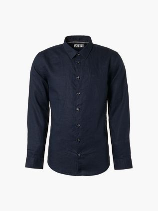 No Excess Skjorte i lin Navy