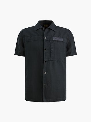 PME Legend Short Sleeve Overhemd Cotton Linnen Navy