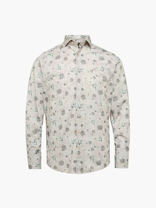 Camicia Vanguard con stampa floreale beige