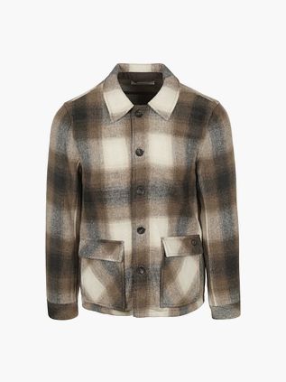 Dstrezzed Overshirt w kratę w kolorze brązowym