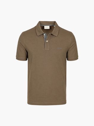 Gant Contrast Piqué Poloshirt Faded Taupe