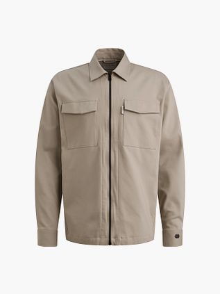 Koszula typu overshirt Cast Iron Tech Zip w kolorze beżowym