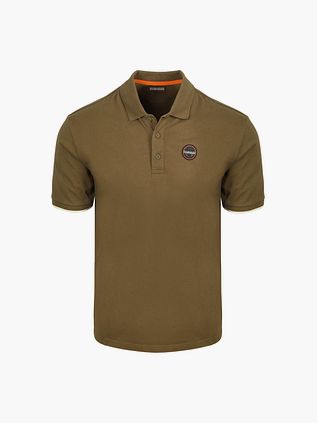 Koszulka polo Napapijri E-Badge w kolorze oliwkowym