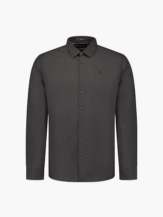 No Excess Overhemd Linnen Blend Dark Steel
