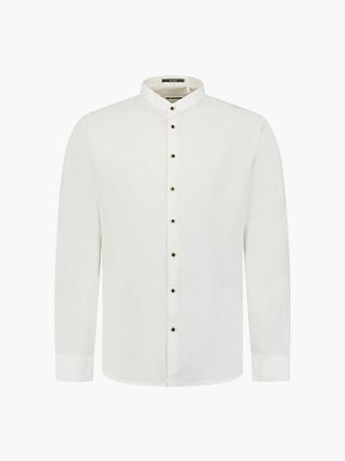 No Excess Shirt Linen Blend White