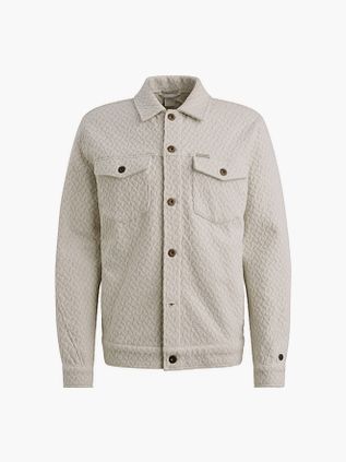 Overshirt Cast Iron z żakardowym wzorem w kolorze ecru