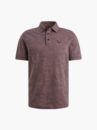 PME Legend Poloshirt Jacquard Jersey Moonscape Purple