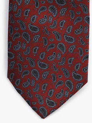 Suitable Stropdas Zijde Paisley Bordeaux