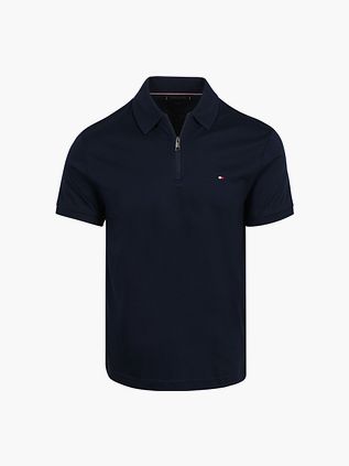 Dziana koszulka polo Tommy Hilfiger z zamkiem w kolorze granatowym