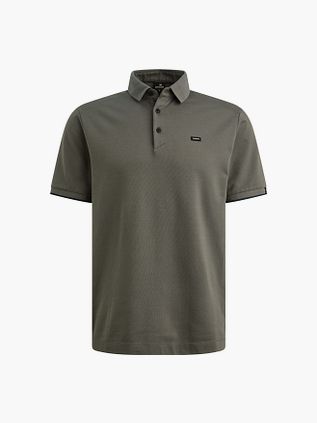 Koszulka polo Vanguard z piki Pewter, regular fit, ciemnozielona