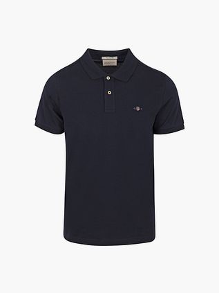 Polo Gant Shield Piqué en azul marino