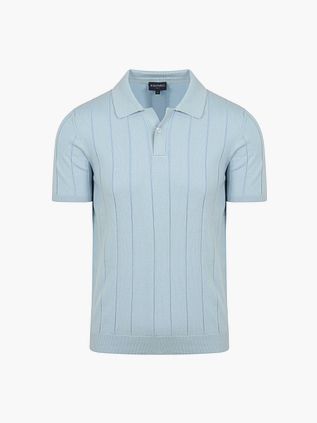 Suitable Respect Poloshirt Drop Needle Hellblau
