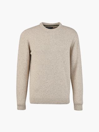 Sweter z jagnięcej wełny Barbour w kolorze beżowym