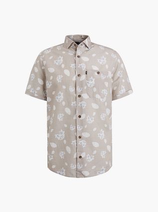 Vanguard Kortærmet Linnedskjorte Beige