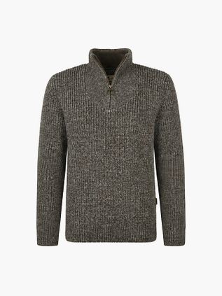 Barbour Sweater NewTyne Zip Vert Foncé