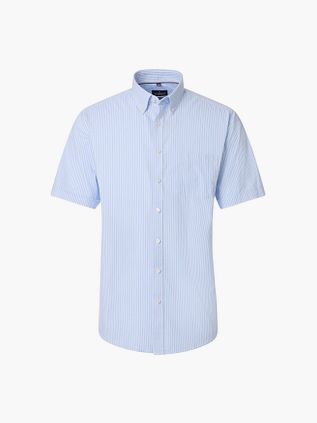 CASAMODA Camisa Casual Manga Corta Azul