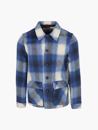 Overshirt w kratę Dstrezzed granatowy