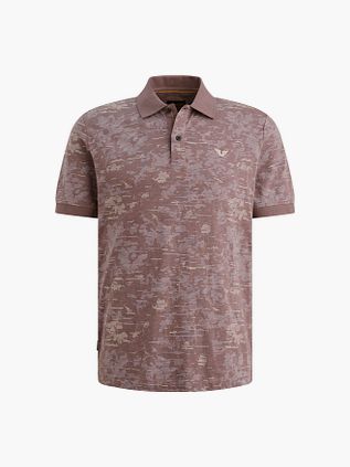 PME Legend Poloshirt Slub Jersey Moonscape Paars