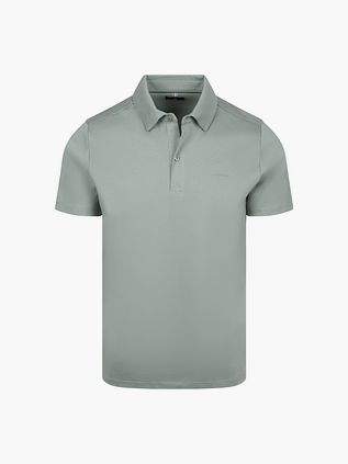 Polo State of Art Jade modern fit de punto interlock verde