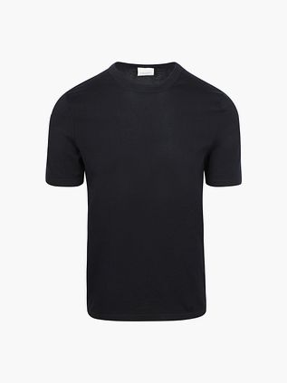 Profuomo Strick-T-Shirt Marine